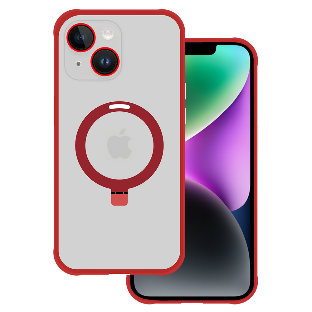 Tel Protect Magical Magsafe Stand Suojakuori iPhone 13:lle punainen