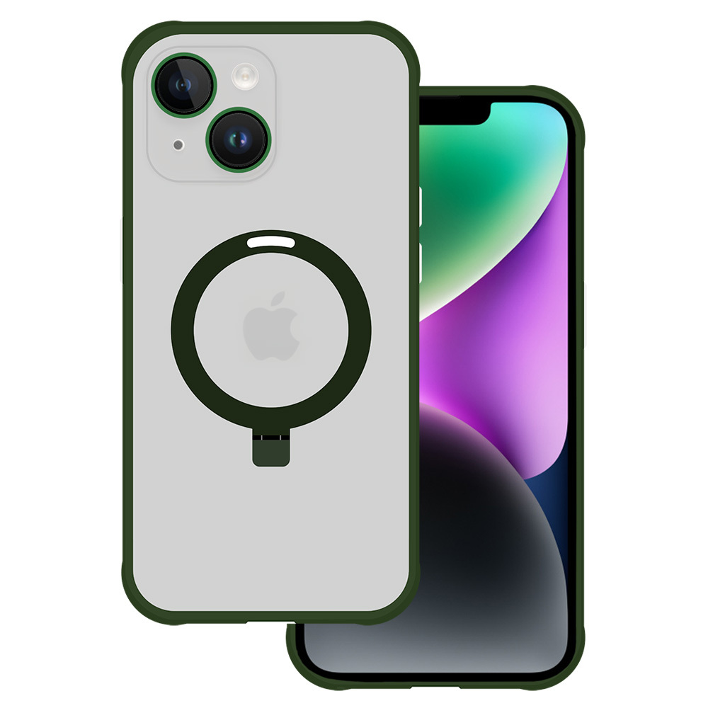 Tel Protect Magical Magsafe Stand Suojakuori iPhone 13:lle vihreä