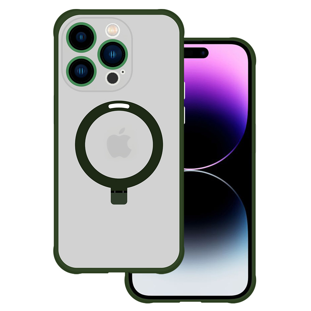 Tel Protect Magical Magsafe Stand Suojakuori iPhone 13 Pro:lle vihreä