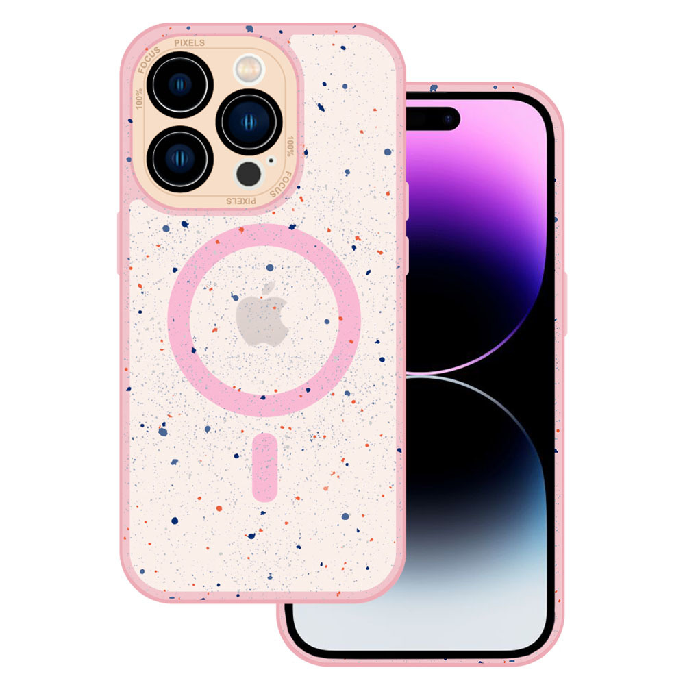 Tel Protect Magnetic Splash Frosted Case for Iphone 15 Plus Light pink