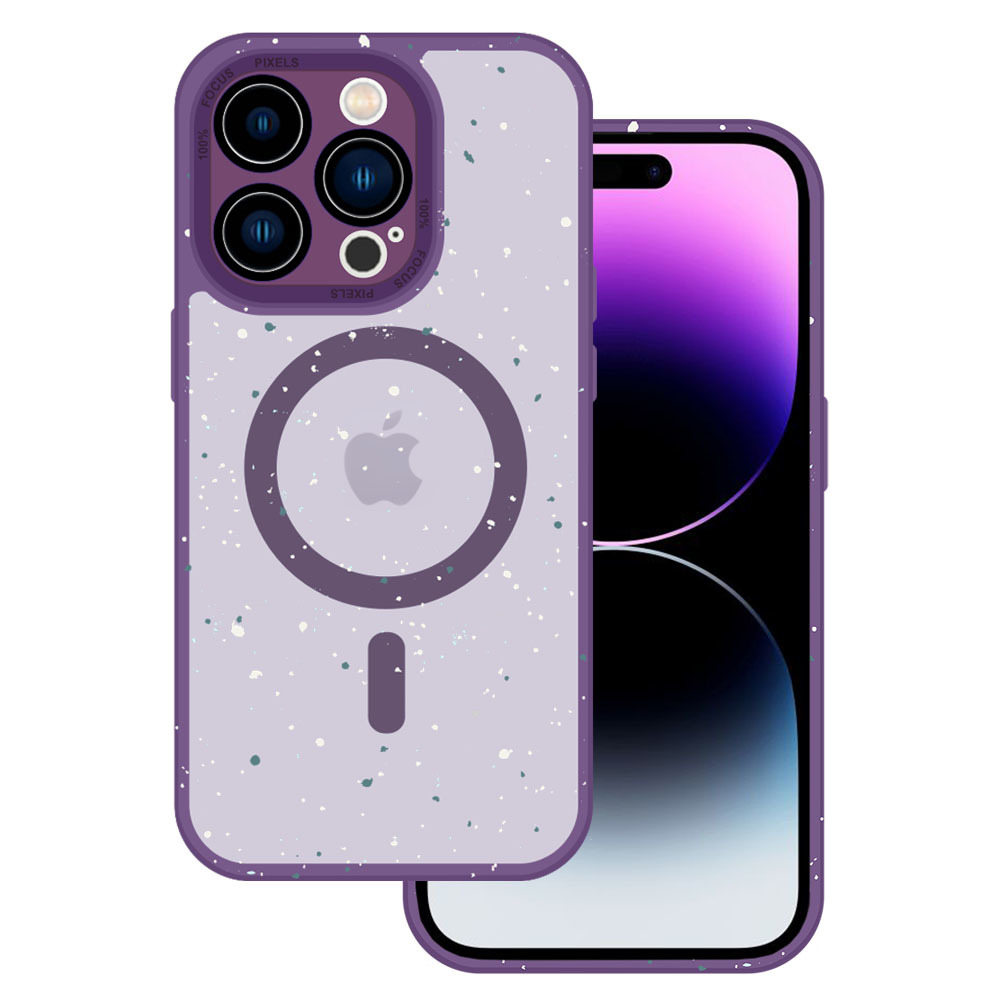 Tel Protect Magnetic Splash Frosted Case for Iphone 15 Pro Purple