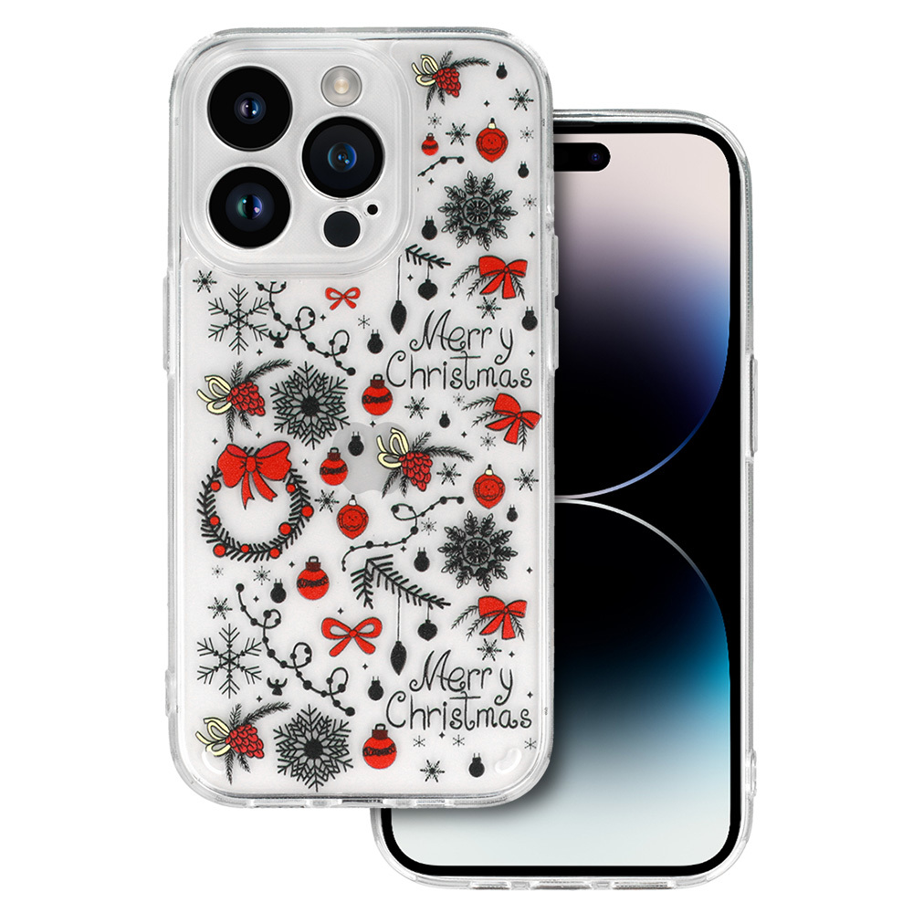 TEL PROTECT Joulu Suojakuori Samsung S23 FE:lle Design 5 läpinäkyvä