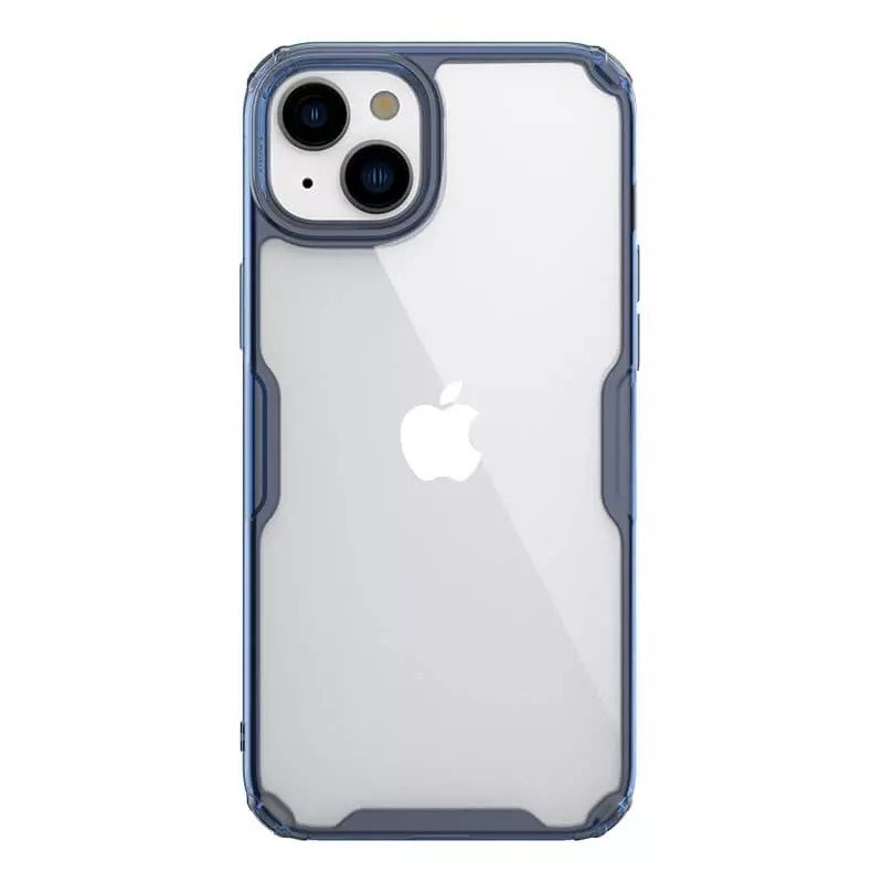 Nillkin Nature Pro TPU Suojakuori iPhone 15 Plus:lle läpinäkyvä sininen