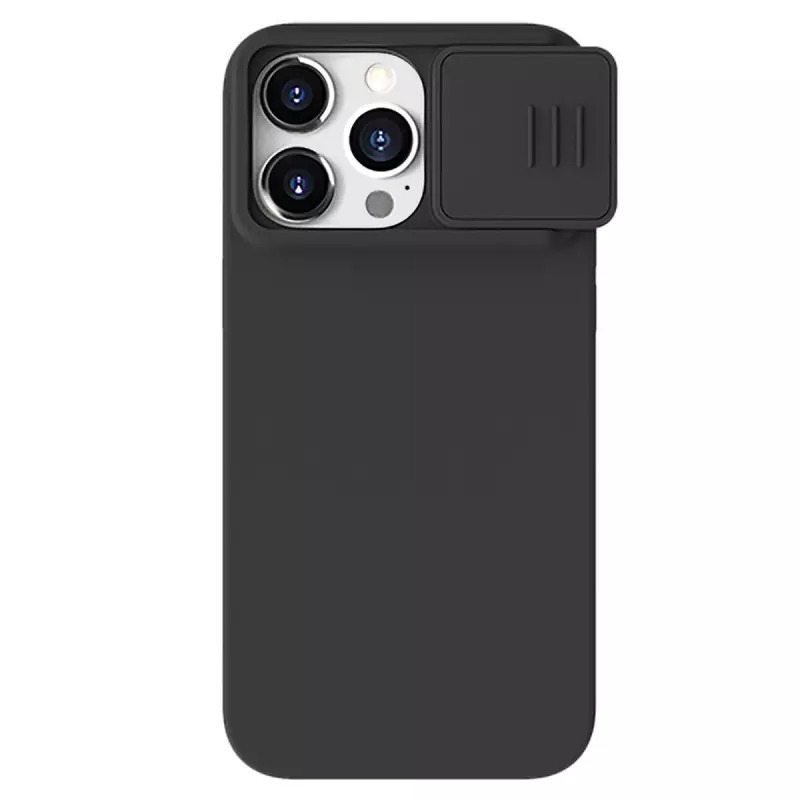 Nillkin CamShield Silky Silikonikotelo iPhone 15 Plus (musta)