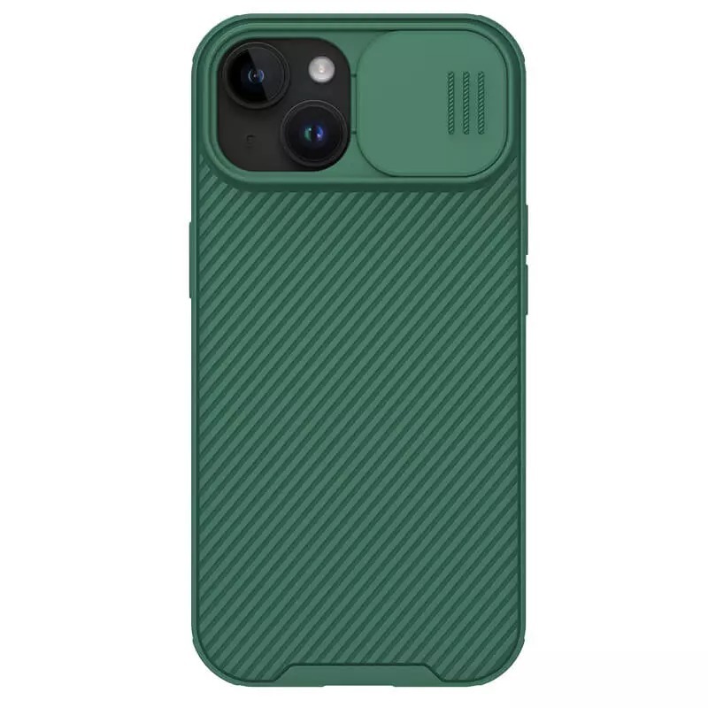 Nillkin CamShield Pro PC+TPU Suojakuori iPhone 15 Plus:lle vihreä