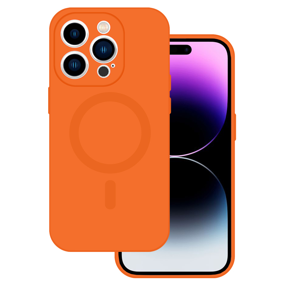 TEL PROTECT MagSilicone Suojakuori iPhone 13:lle oranssi