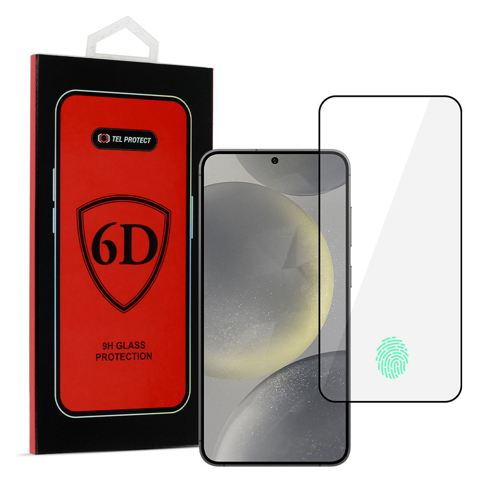 Tel Protect Full Glue 6D Tempered Glass for SAMSUNG GALAXY S24 PLUS BLACK (with fingerprint unlock)