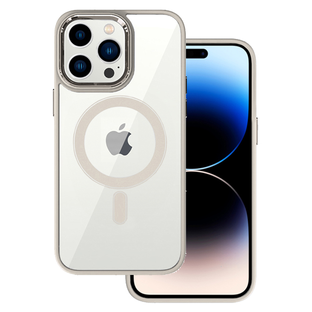 Tel Protect Magnetic Clear Suojakuori iPhone 12 Pro Max:lle Titanium