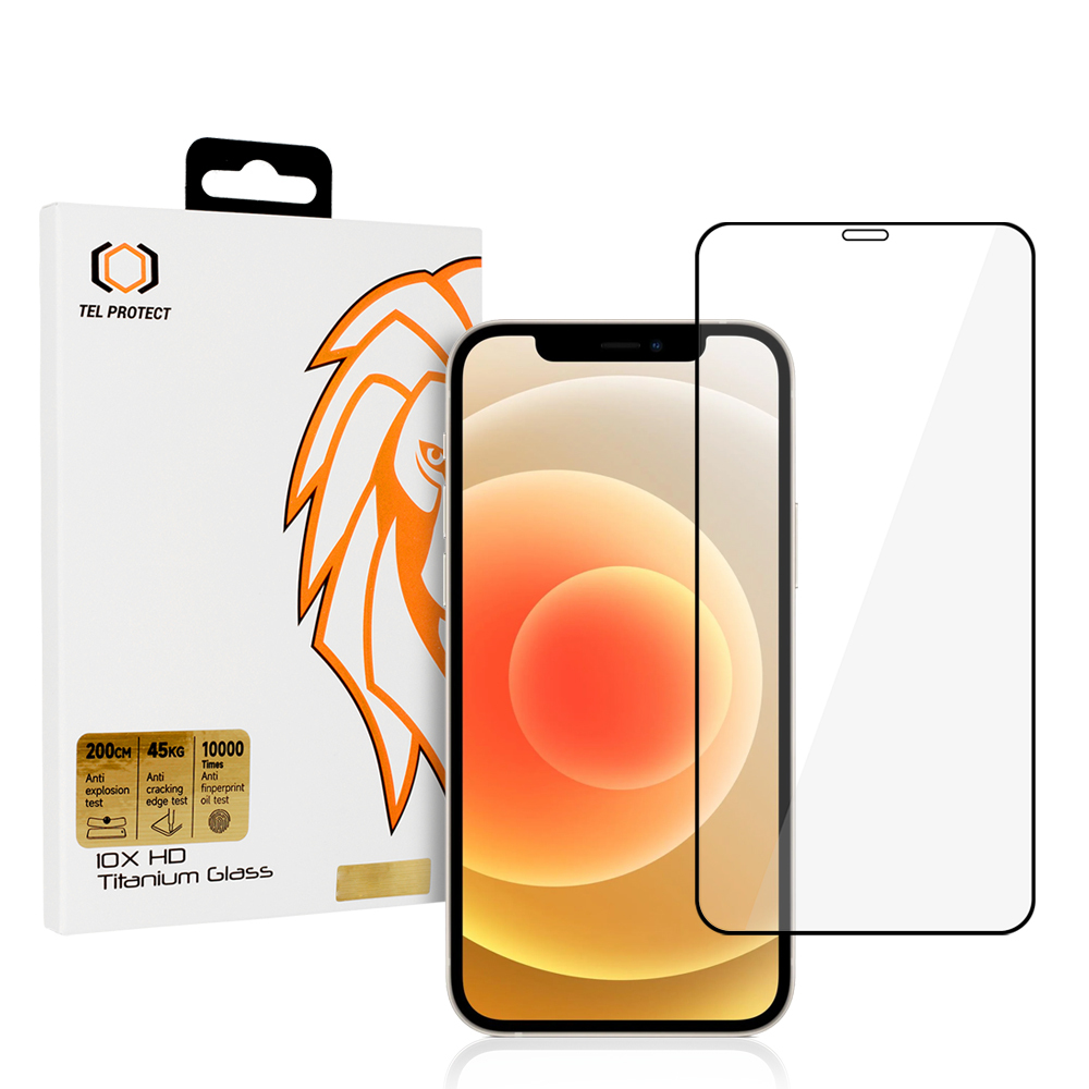 Karkaistu lasi Tel Protect 10X HD Titanium iPhone 12/12 Pro:lle