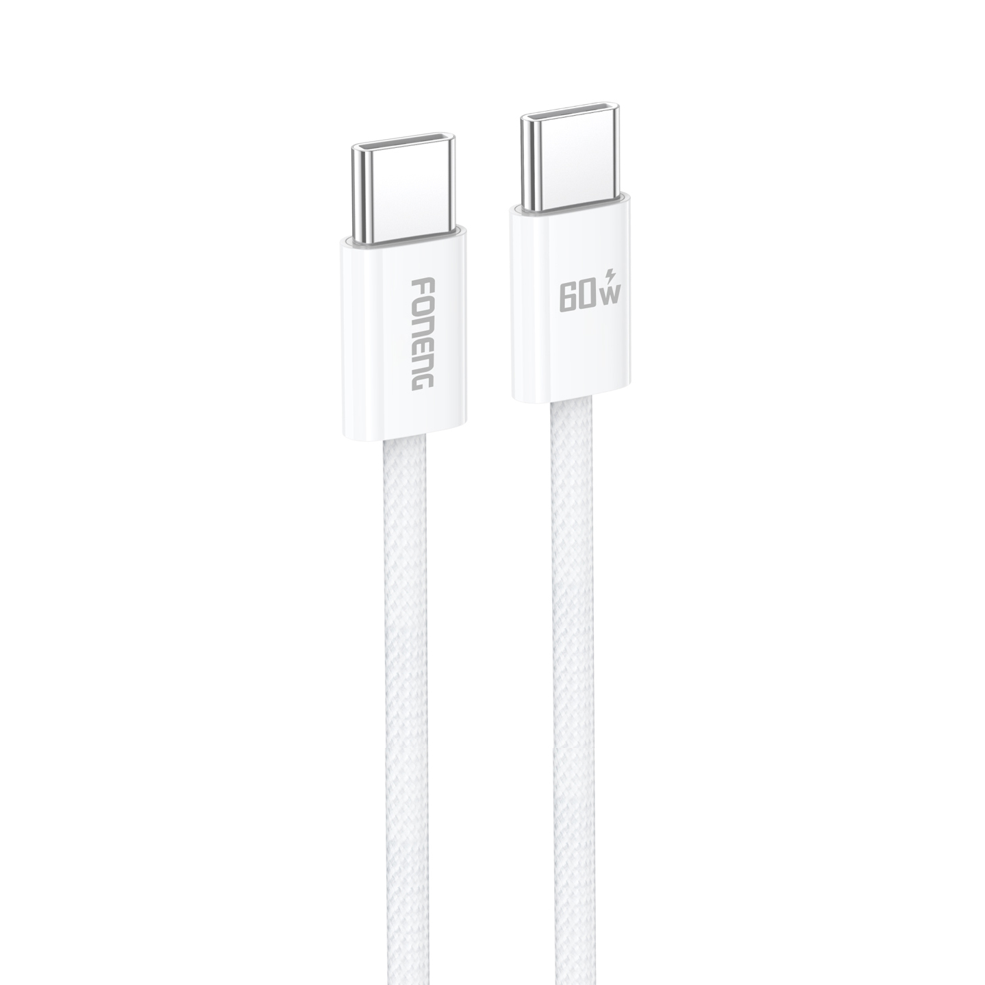 Foneng Kaapeli X110 - Type C - Type C - PD 60W 3A 1,2 metriä valkoinen