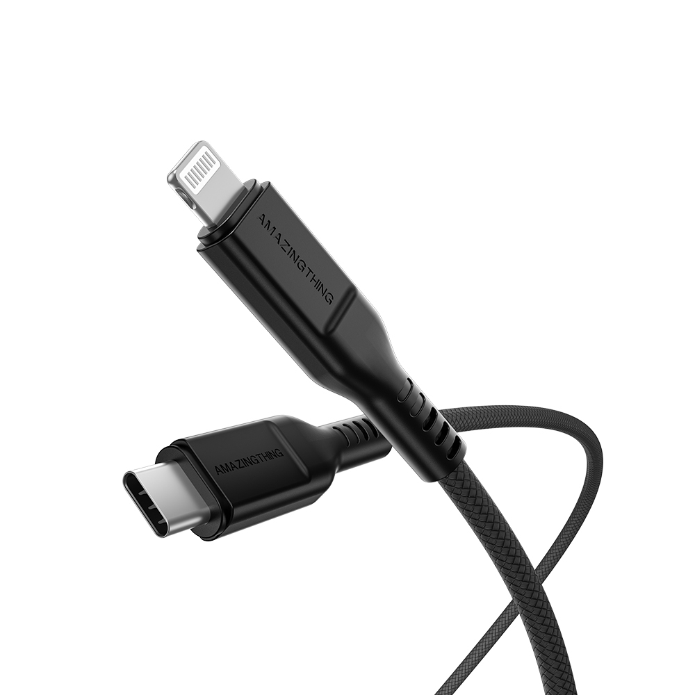 Amazing Thing Cable Tough Pro CLC120MTOBK - Type C to Lightning - PD 30W 3,2A 1,2 metres black