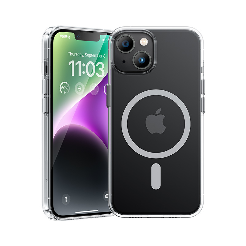Benks Magnetic Crystal Suojakuori iPhone 15 Plus:lle läpinäkyvä