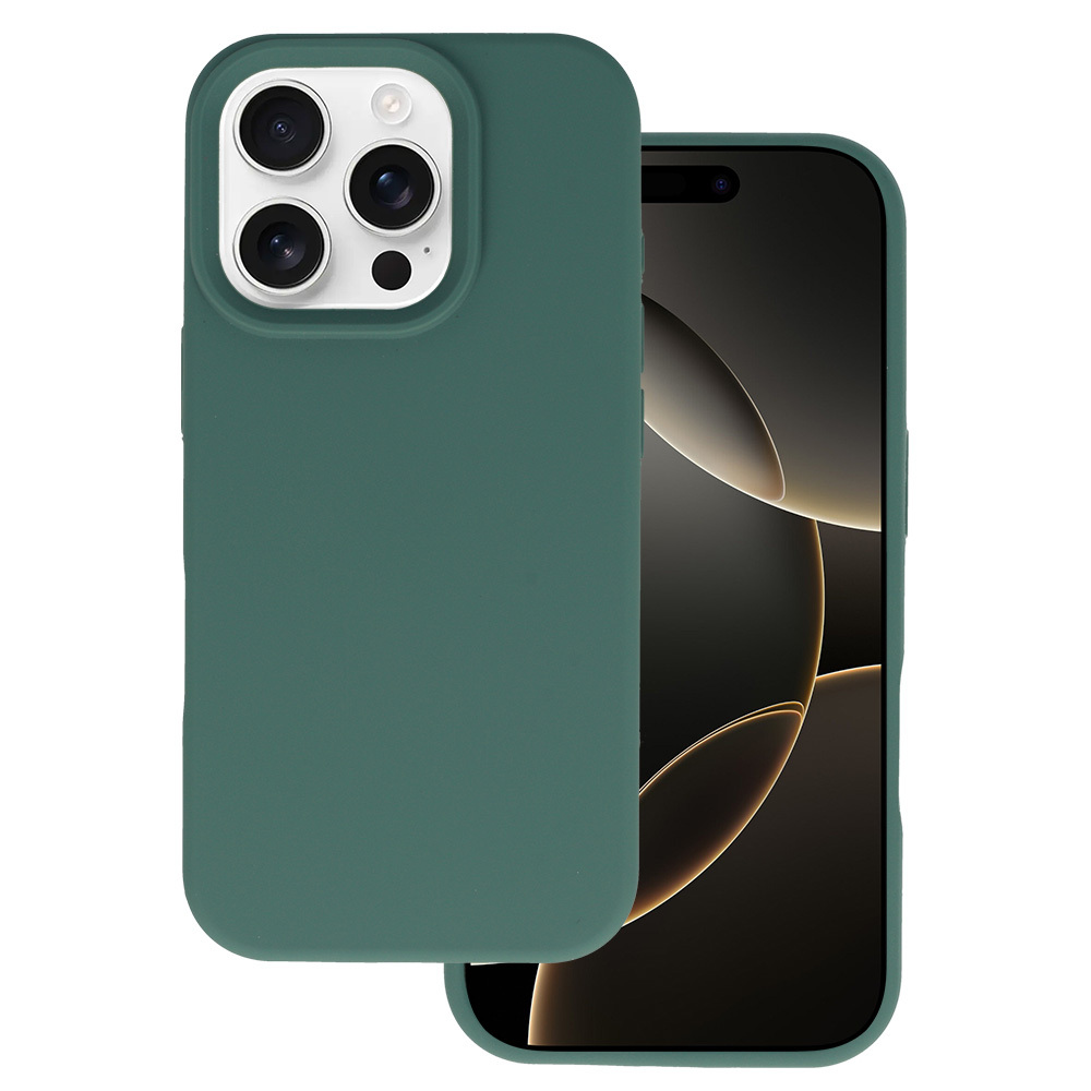 Tel Protect Silicone Premium iPhone 16 Pro:lle tummanvihreä