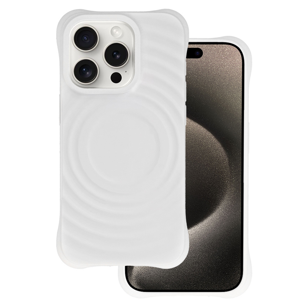 Tel Protect Wave Magsafe Case for Iphone 15 Pro white