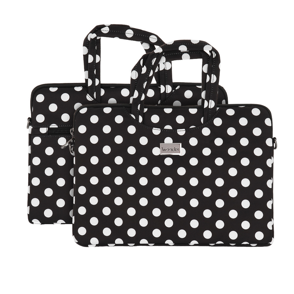 Wonder Briefcase kannettavan laukku 17 tuumaa musta pilkukuvio