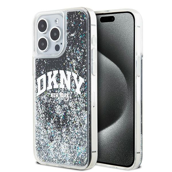 DKNY alkuperainen kovakuori Liquid Glitter Big Logo DKHCP14XLBNAEK iPhone 14 Pro Max:lle - musta