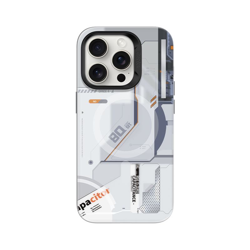 Benks Magnetic Mecha Series Case for Iphone 15 Pro white