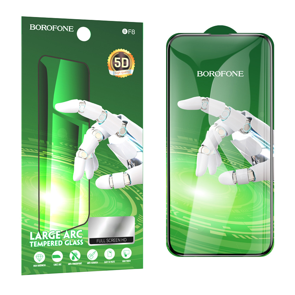 Borofone Karkaistu lasi BF8 Diamond Armor Full Screen 5D Large Arc iPhone 16 Pro/17:lle - 10 kpl