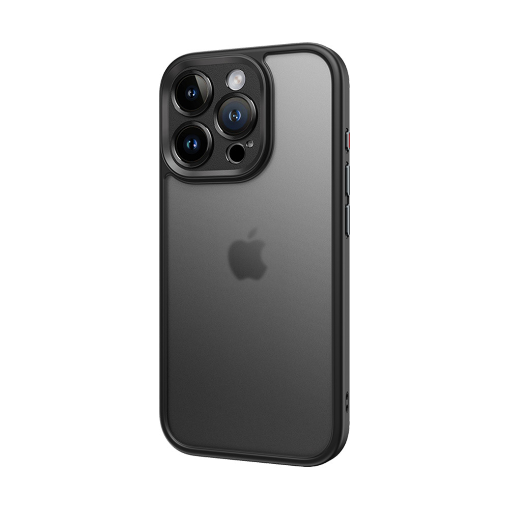Rock Guard Touch Matte Series Suojakuori iPhone 16 Plus:lle musta