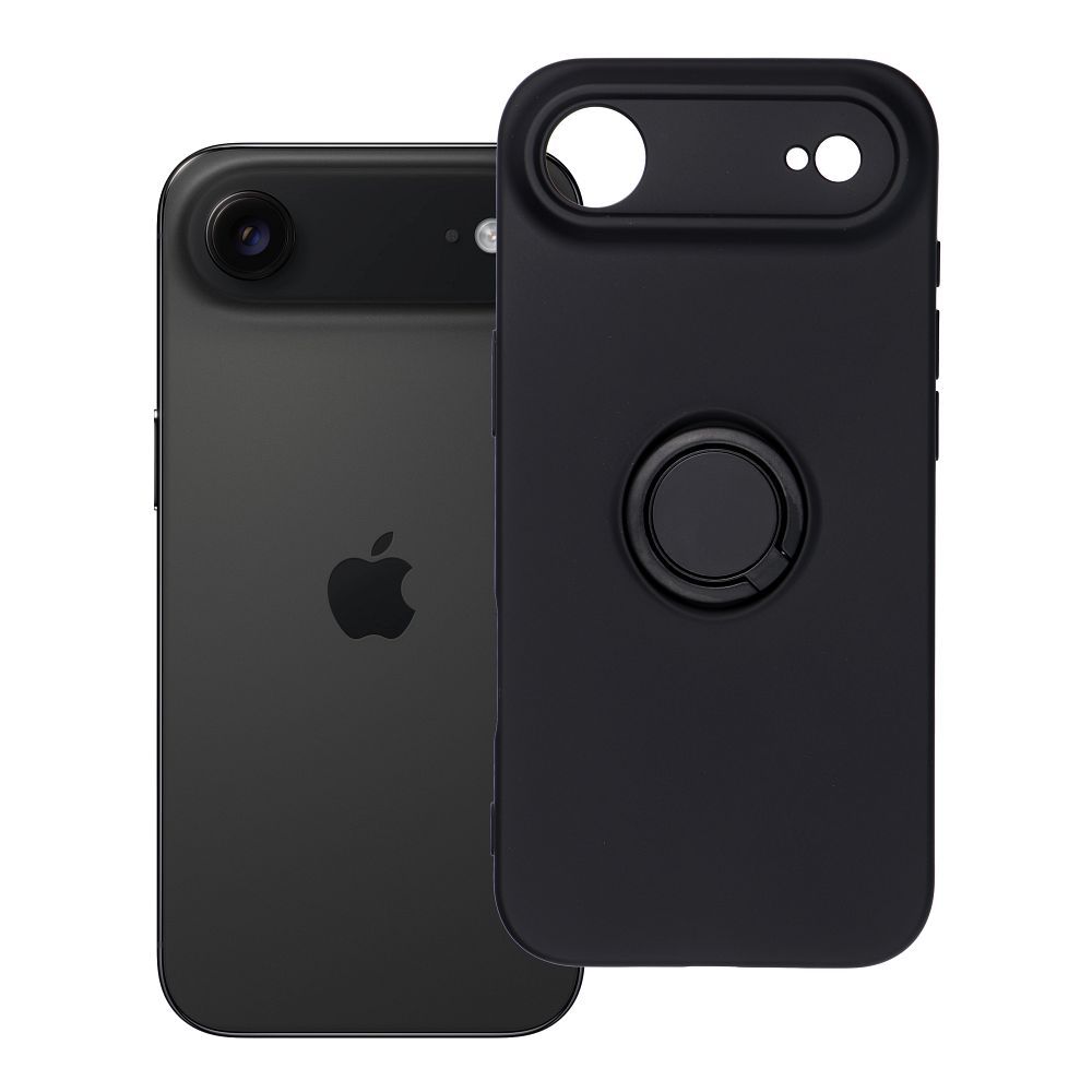 Silikoninen Suojakuori Renkaalla iPhone 17 AIR:lle musta