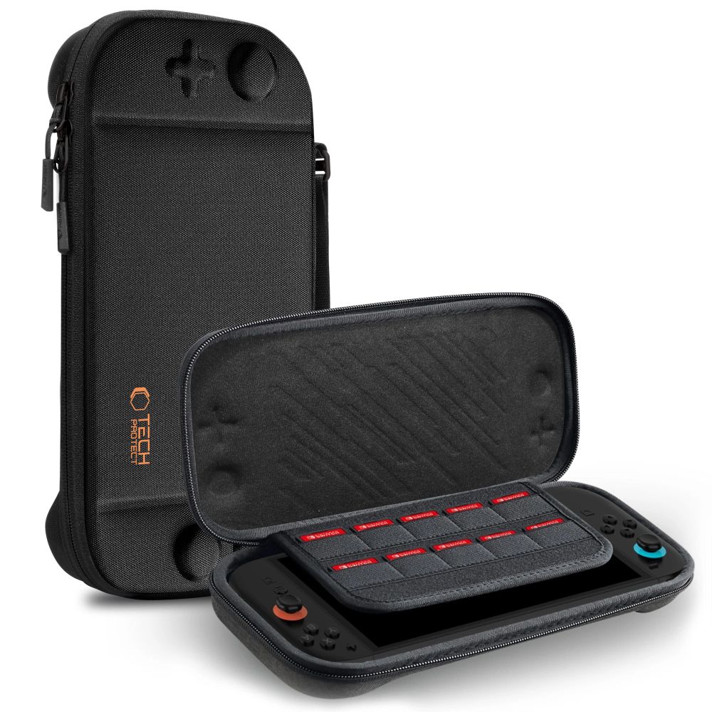 Tech-Protect Slim Pouch Nintendo Switch 2:lle - musta