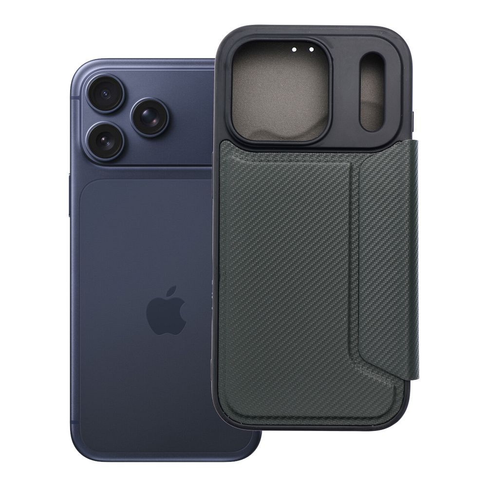 RAZOR Book iPhone 17 Pro:lle tummanvihreä