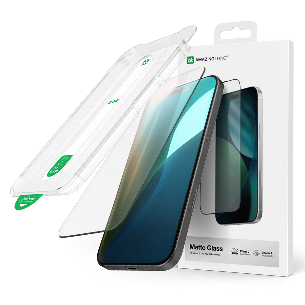 AmazingThing Titan Vision 7 Karkaistu lasi iPhone 17 Pro Max:lle Matta