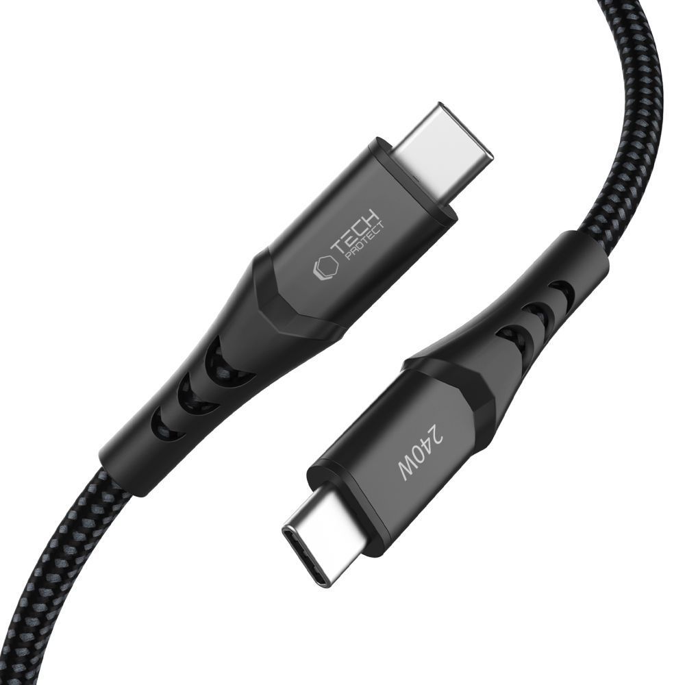 Tech-Protect Ultraboost UB11T USB-C / USB-C PD 240W / QC3.0 kaapeli 200 cm - musta