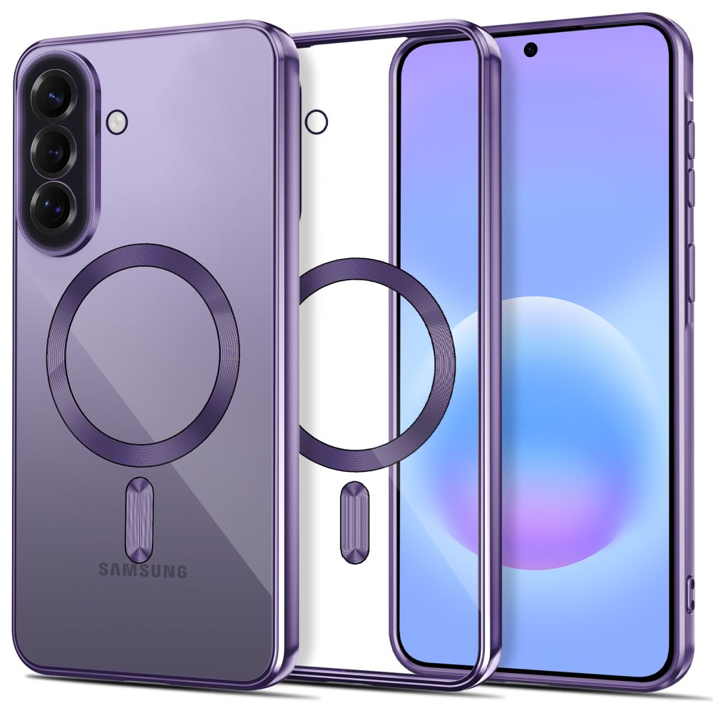 Tech-Protect MagFlex MagSafe -suojakuori Samsung Galaxy A37 5G:lle - läpinäkyvä violetti