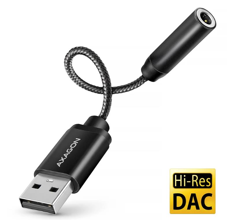 ADAPTER USB-C TO AUDIO 3.5MM/DAC 0.1M ADA-HA AXAGON