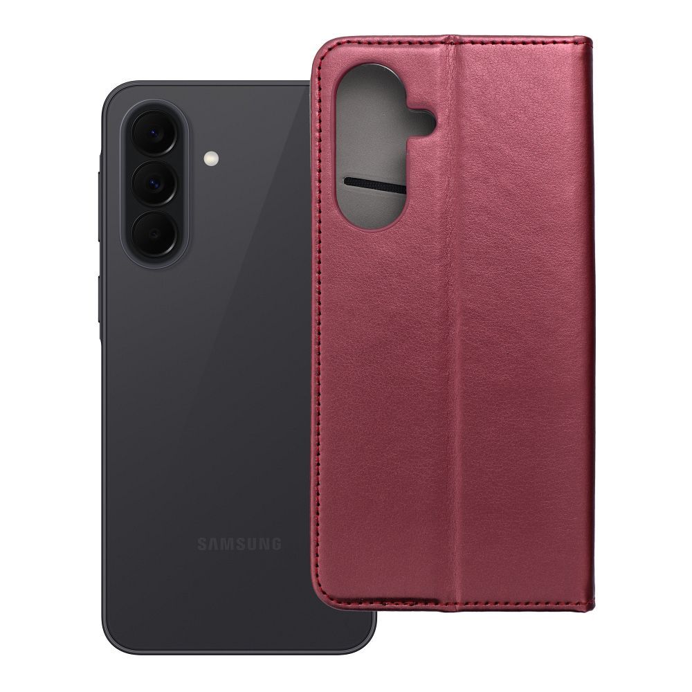 SMART MAGNETO Book -suojakuori Samsung A37:lle viininpunainen