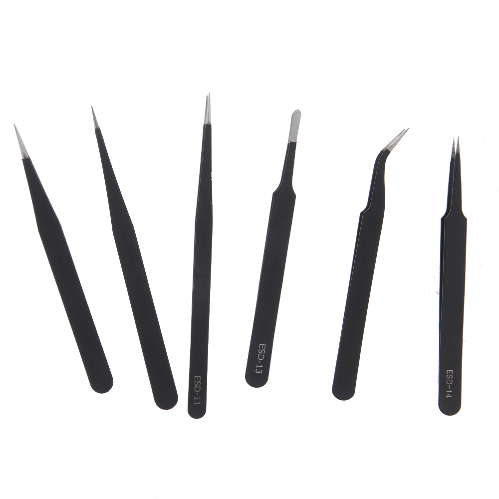 6 tarkkuuspinsettien setti