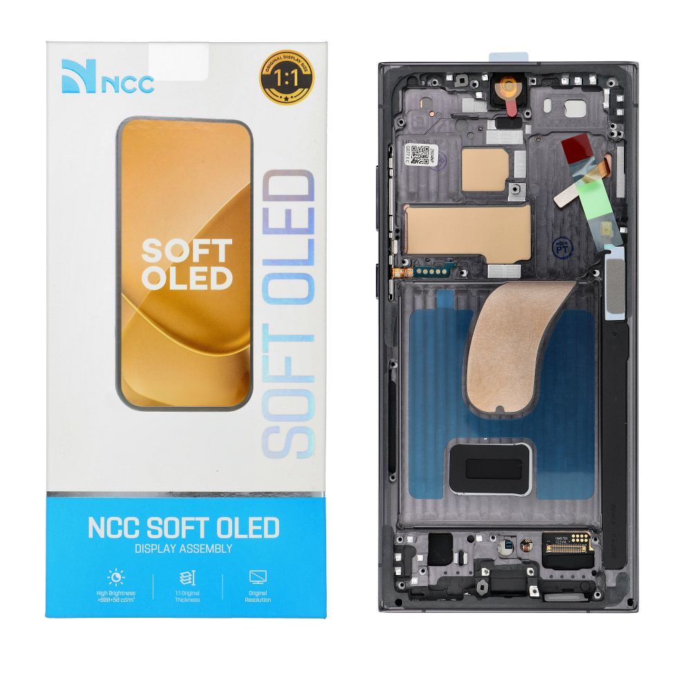 NCC LCD-näyttö SAMSUNG S23 Ultra S918 Soft Oled