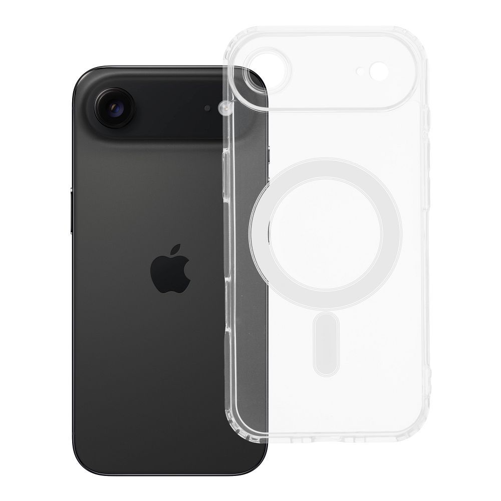 Suojakuori iPhone 17 AIR:lle Clear Mag Cover (STR / CAMERA PROTECTION) yhteensopiva MagSafen kanssa läpinäkyvä