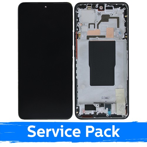 LCD-näyttö Xiaomi 12T (12T Pro) kehyksellä musta (alkuperäinen huoltopakkaus)