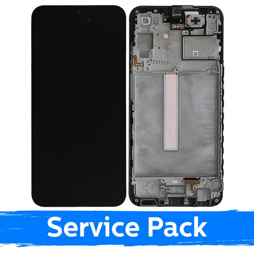 LCD-näyttö Samsung A256 A25 5G musta kehyksellä (service pack) sis. akku