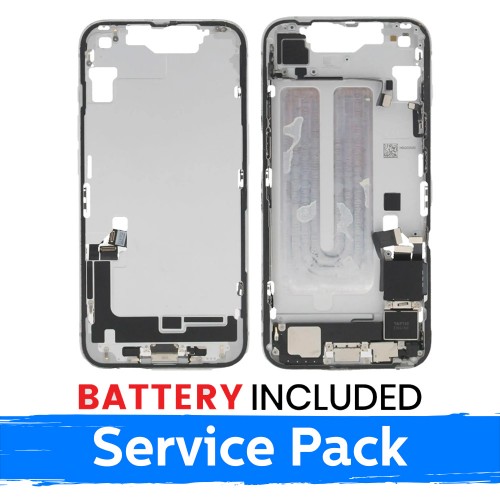 Apple iPhone 16e keskikehys + akku valkoinen (service pack)