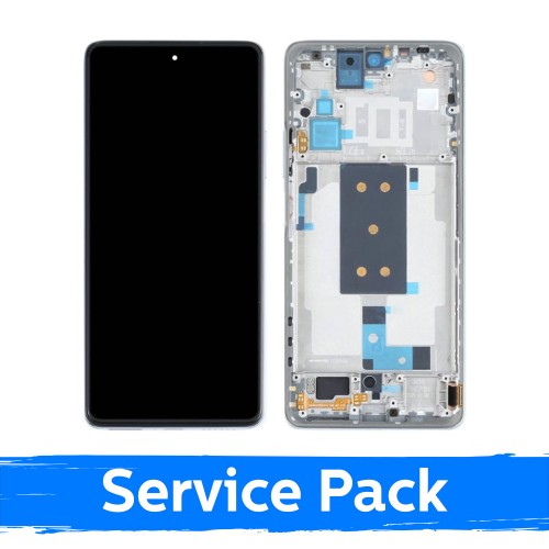 LCD-näyttö Yhteensopiva Xiaomi 11T 5G kehyksellä Moonlight Silver (Service Pack)