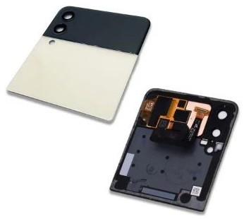 LCD screen Samsung F711 Z Flip3 5G with touch screen with frame (Outer) Cream original (used Grade C)
