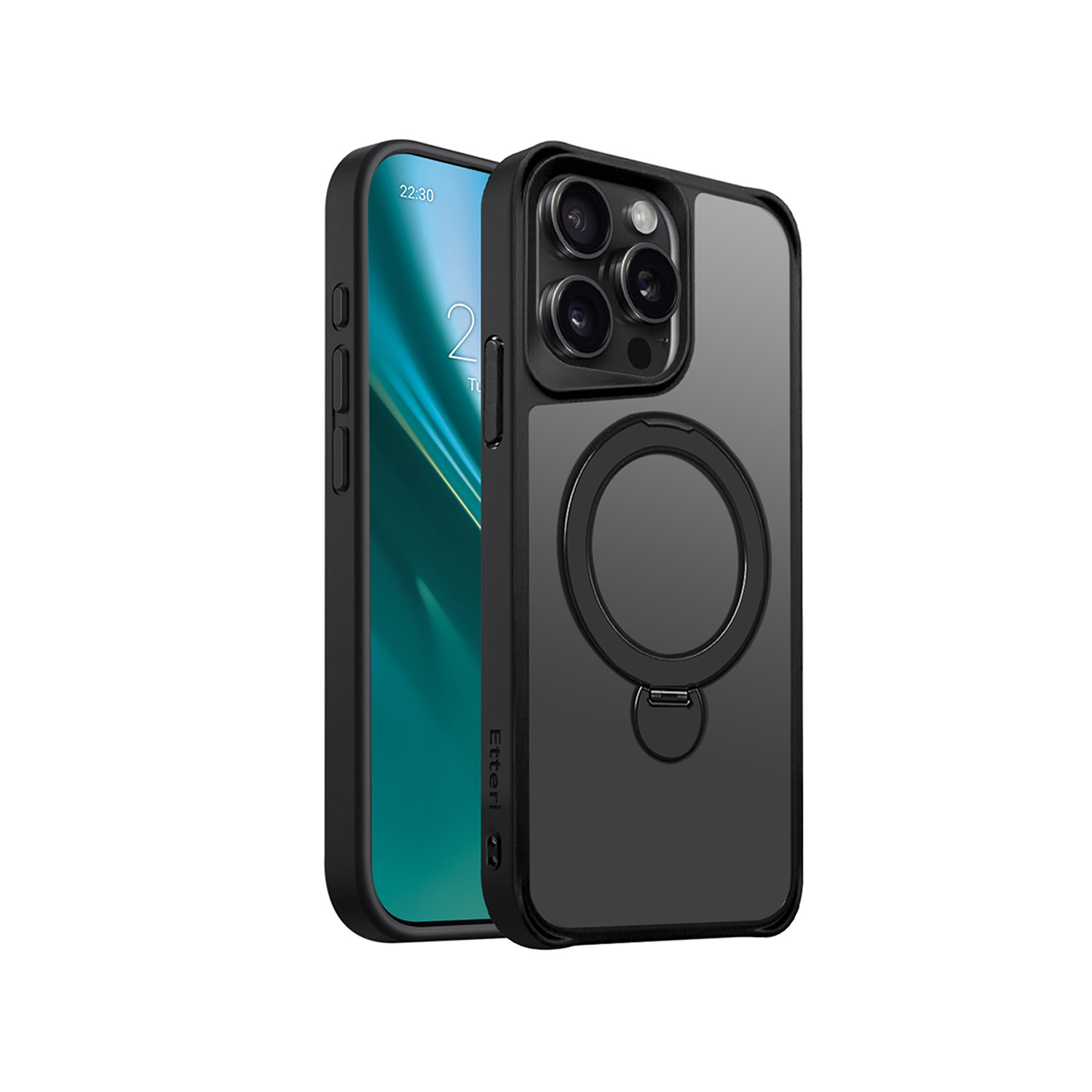 Etteri matta magneettirengaskuori iPhone 15 Pro Max 6,7' musta