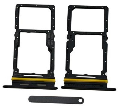 SIM card holder Samsung A175 A17 4G/A176 A17 5G Black original (service pack)