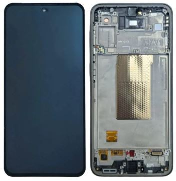 LCD-näyttö Samsung A376 A37 5G kosketusnäytöllä ja kehyksellä Charcoal alkuperäinen (service pack)