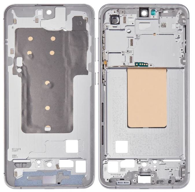 Keskikehys Samsung S721 S24 FE 5G valkoinen sininen/harmaa/minttu/keltainen sivupainikkeineen alkuperäinen (käytetty Grade A)