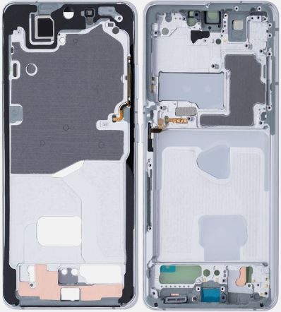 Keskikehys Samsung G998 S21 Ultra Phantom Silver sivupainikkeineen alkuperäinen (käytetty Grade B)