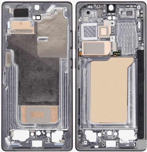 Keskikehys Samsung S938 S25 Ultra Titanium Jetblack alkuperäinen (käytetty Grade B)