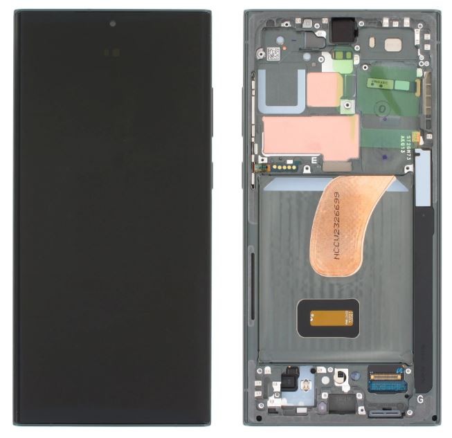 LCD screen Samsung S918 S23 Ultra 5G with touch screen and frame Phantom Green OLED (1:1 OEM)