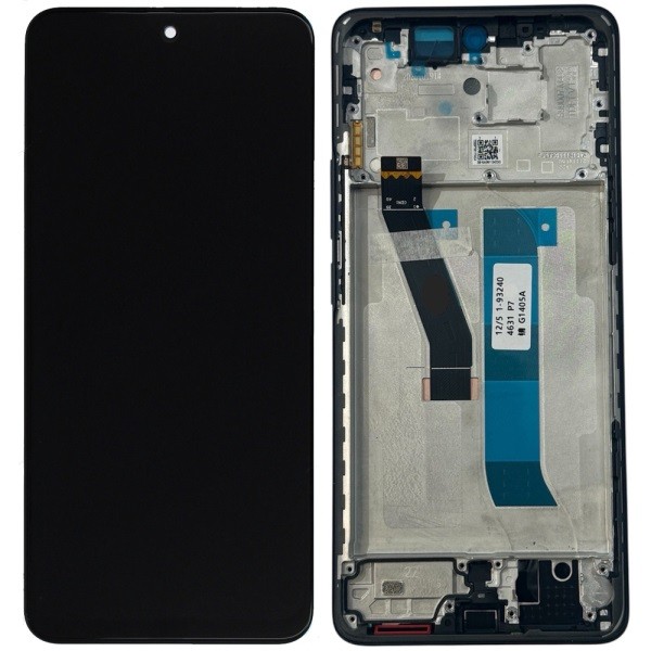 LCD screen Xiaomi Redmi Note 15 4G with touch screen with frame Black original (service pack)