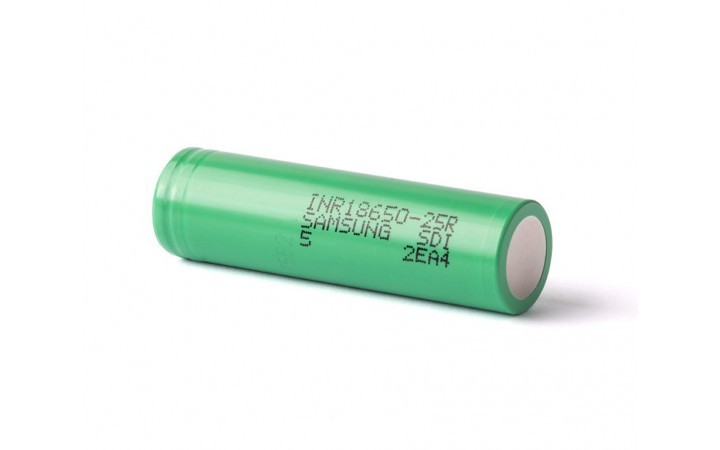 Litiumakku Samsung INR18650-25R (2500mAh 20A)