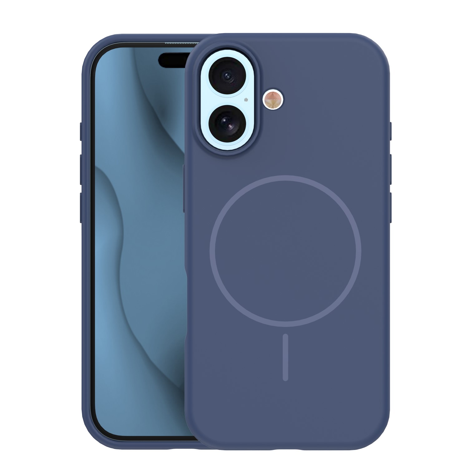 Silikoninen Thin Mag suojakuori iPhone 17 6,3" tummansininen
