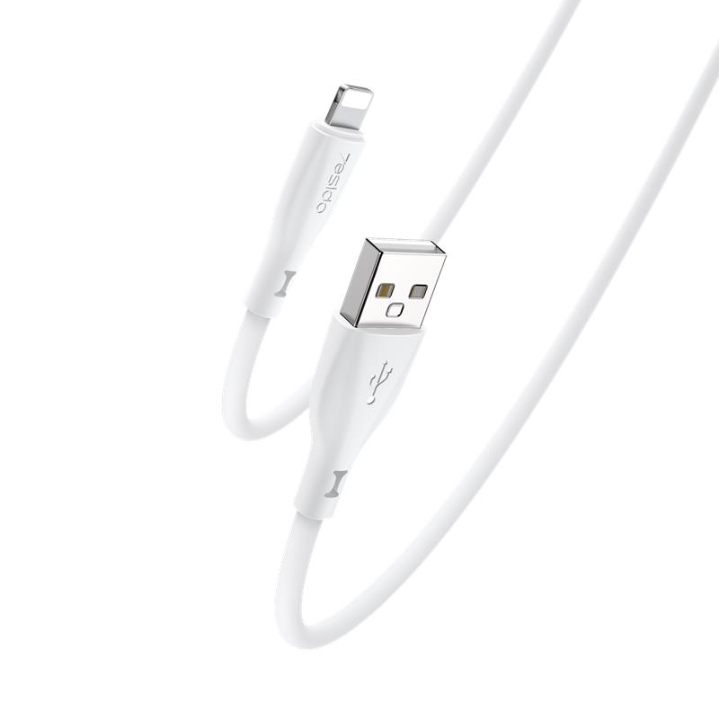 Yesido CA119 silikoonikaapeli 12 W USB / Lightning 1 m 2,4 A valkoinen